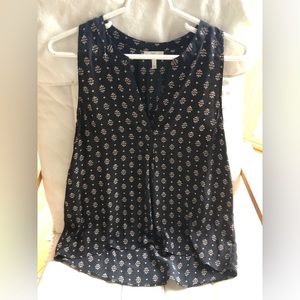 Joie Tank Blouse Silk & pattern